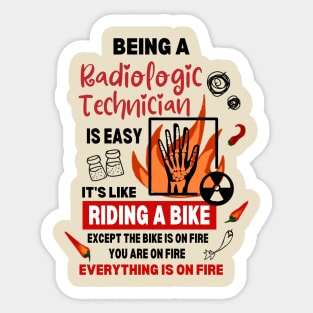 Funny Radiologic Technician Jokes Xray Tech Graduate of Technologist Sticker